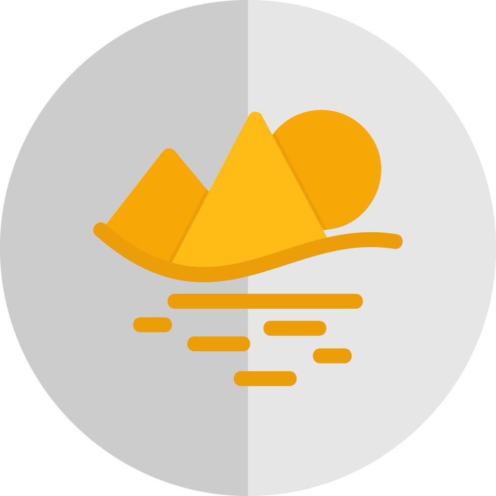 Sunset Landscape Vector Icon Design