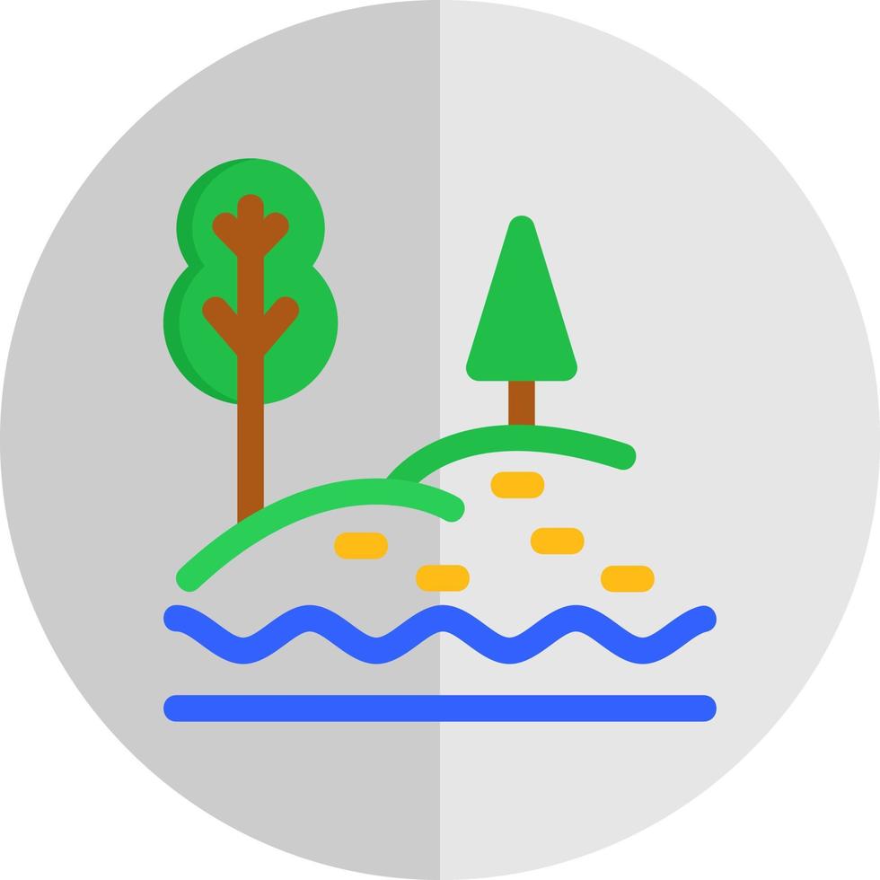 lago paisaje vector icono diseño