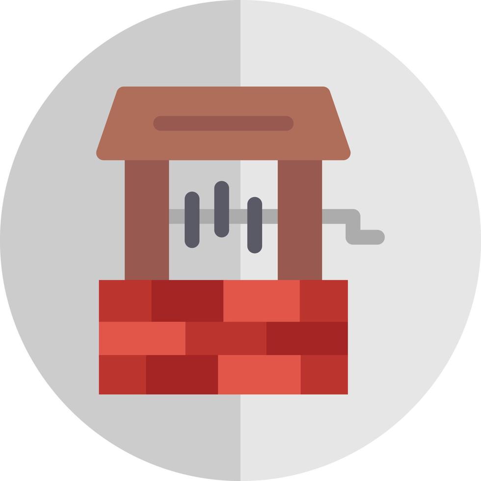 Desert Water Well Vector Icon Design