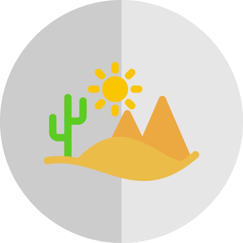 Desert Landscape Vector Icon Design