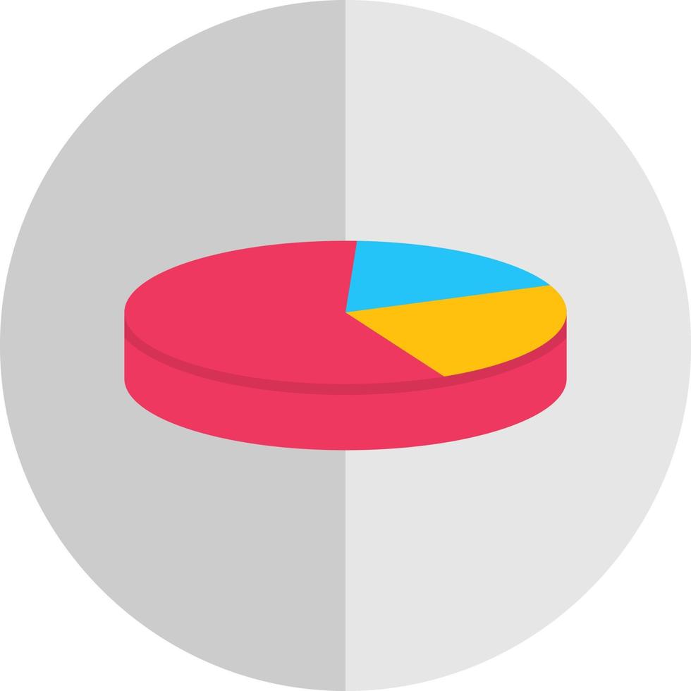 3D Pie Chart Vector Icon Design