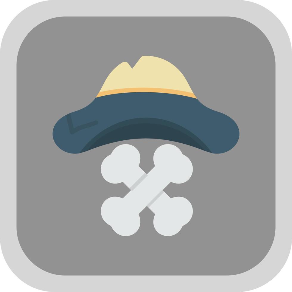 diseño de icono de vector de sombrero pirata