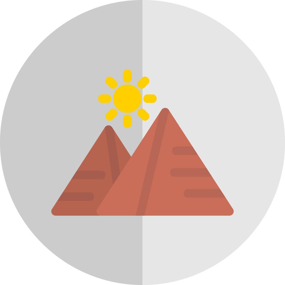 diseño de icono de vector de pirámides del desierto