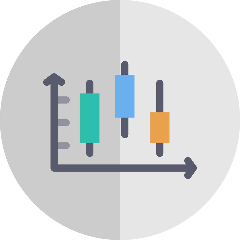 Candlestick Chart Vector Icon Design