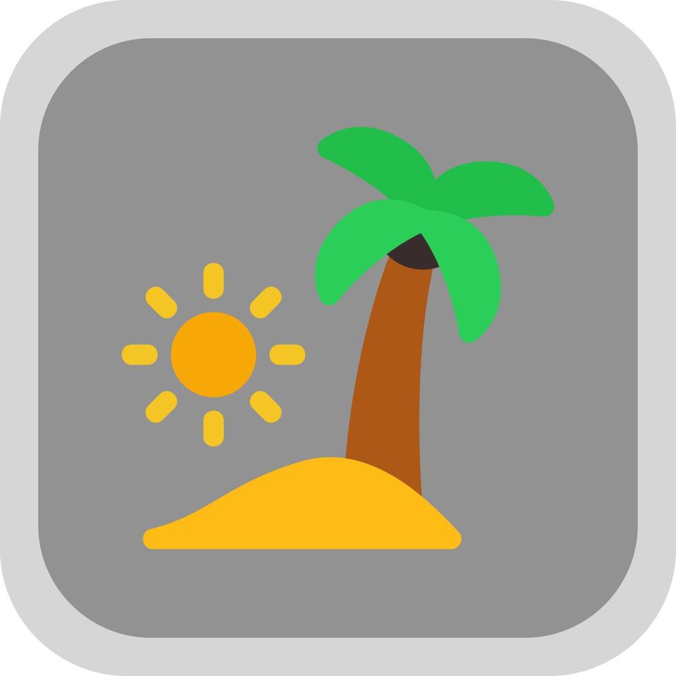 Beach Landscape Vector Icon Design