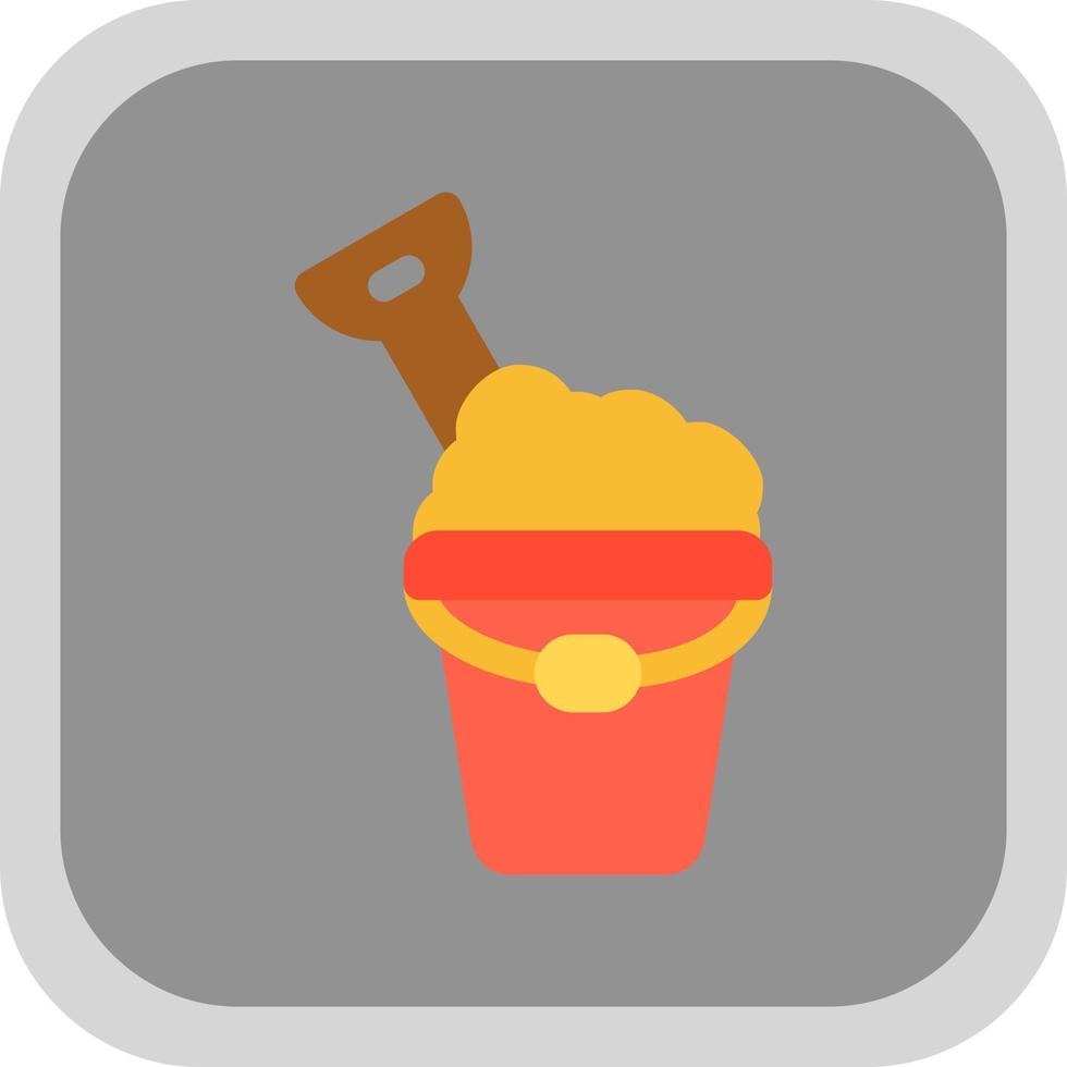 Sand Bucket Vector Icon Design