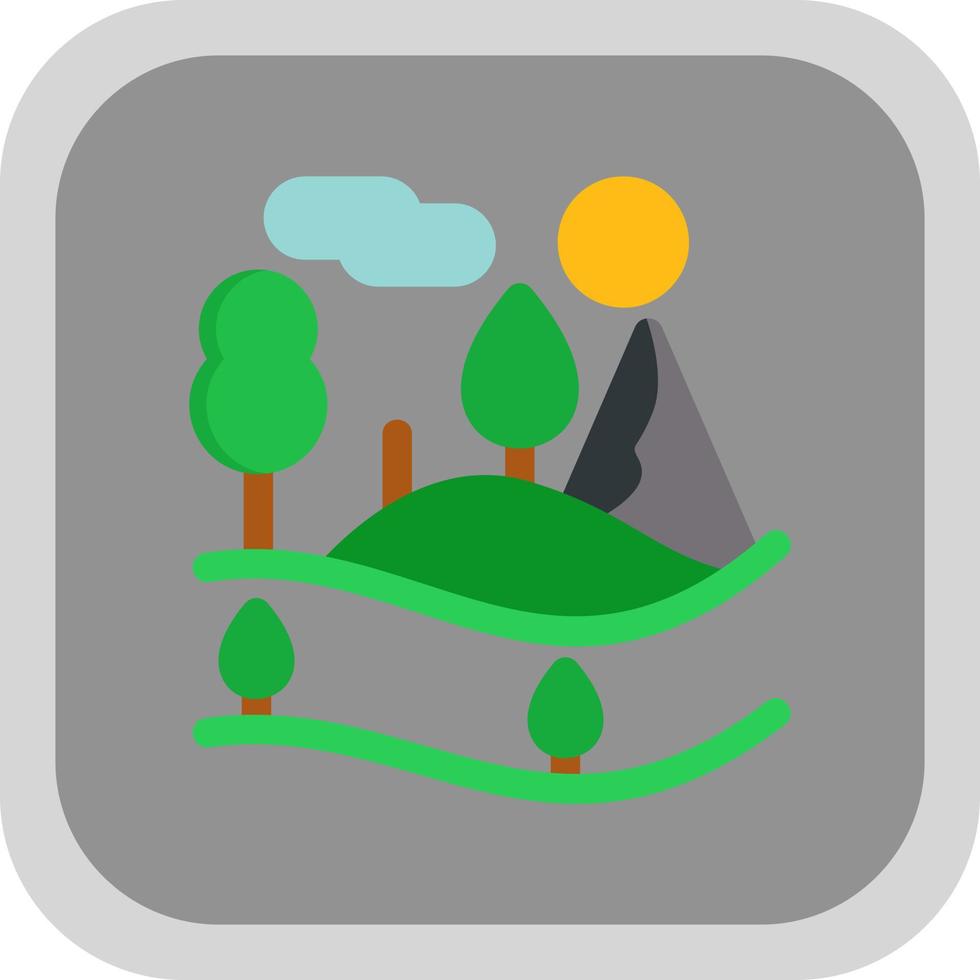 Forest Landscape Vector Icon Design