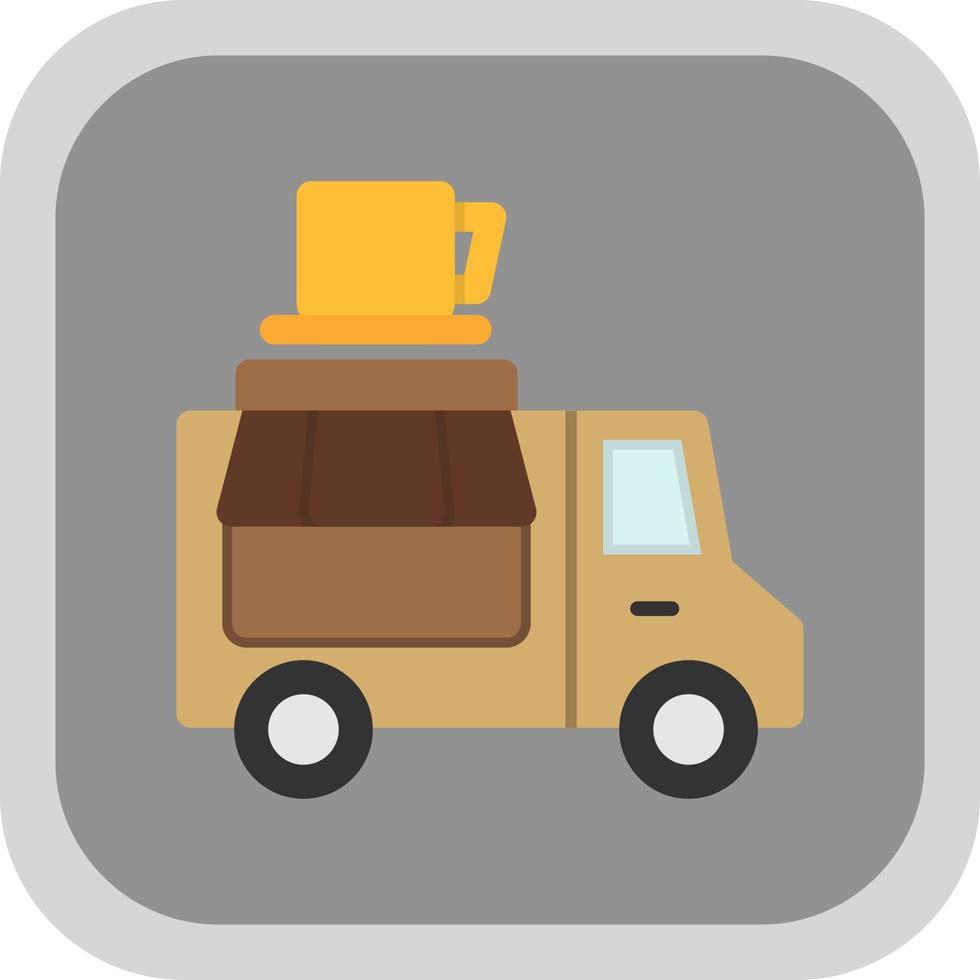 Coffee Truck Vector Icon Design