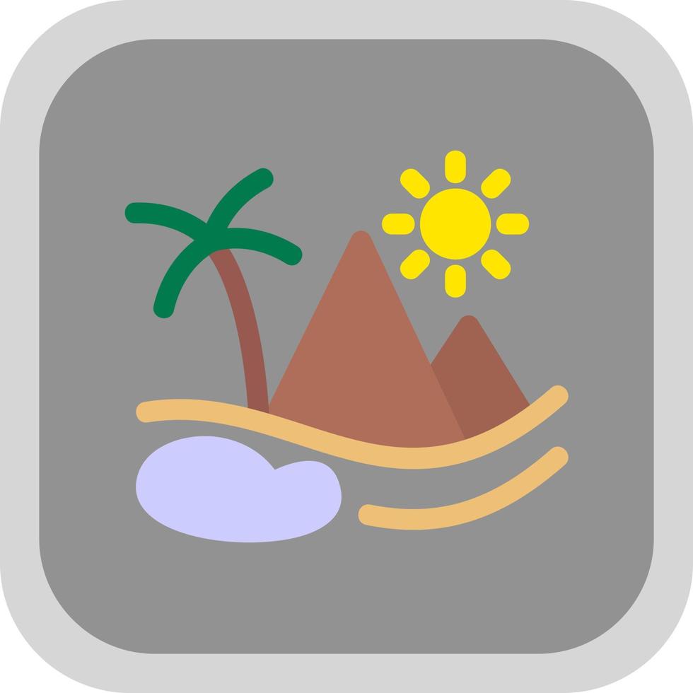 Desert Oasis Vector Icon Design