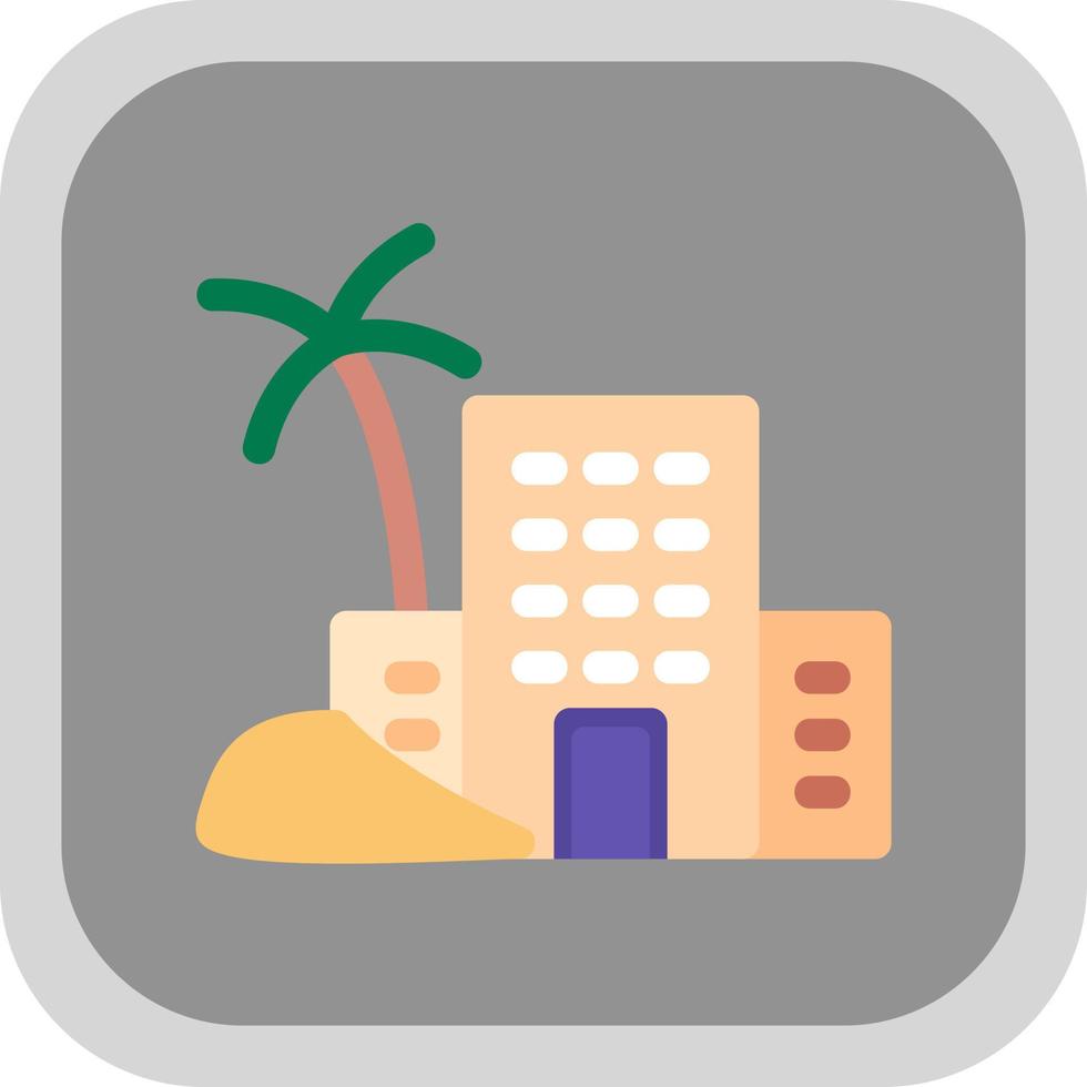 Desert Hotel Vector Icon Design