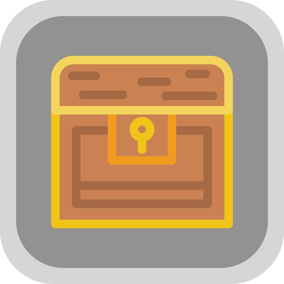 Desert Treasure Chest Vector Icon Design