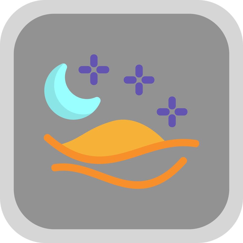Desert Night Vector Icon Design