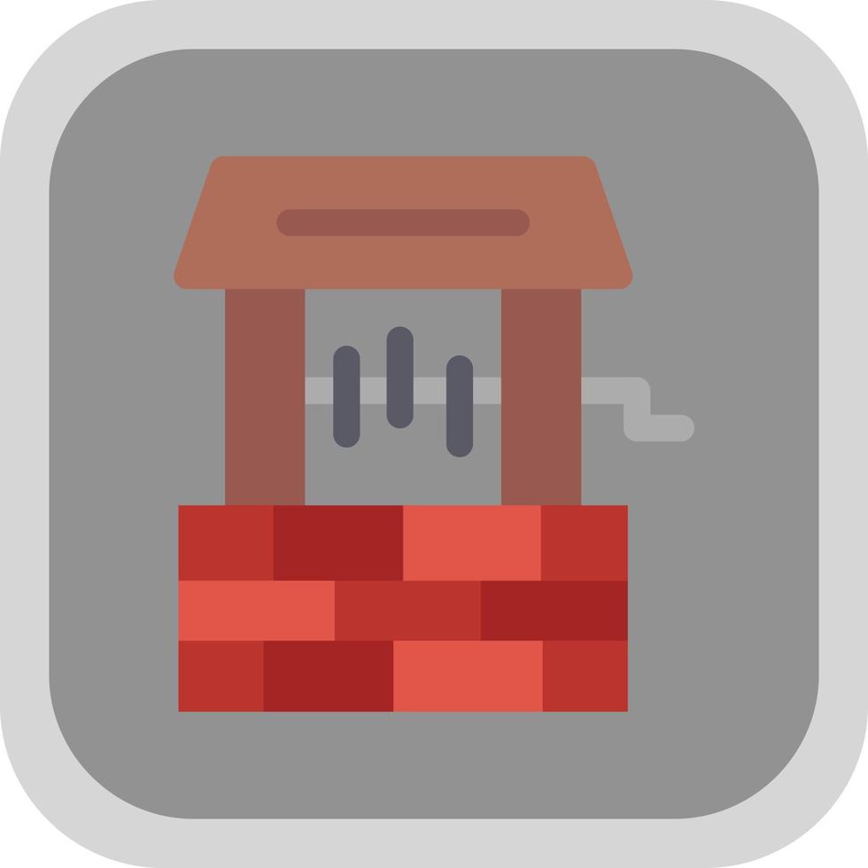 Desert Water Well Vector Icon Design