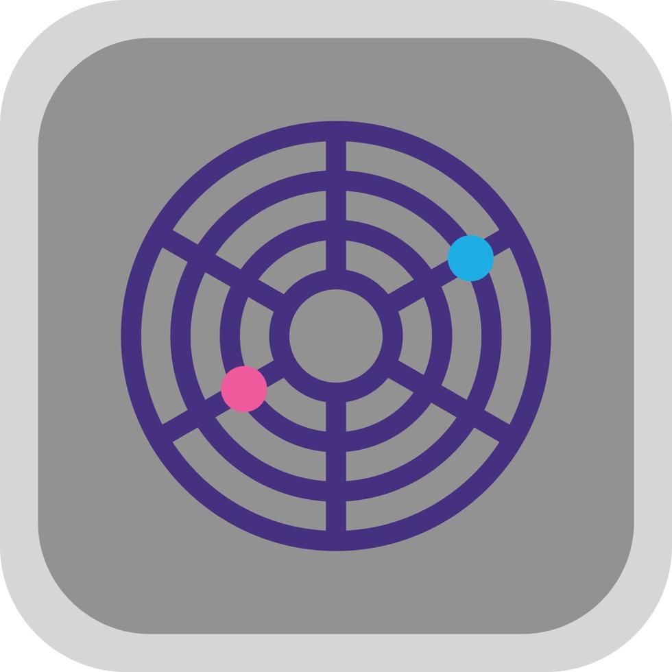 Radar Pie Chart Vector Icon Design