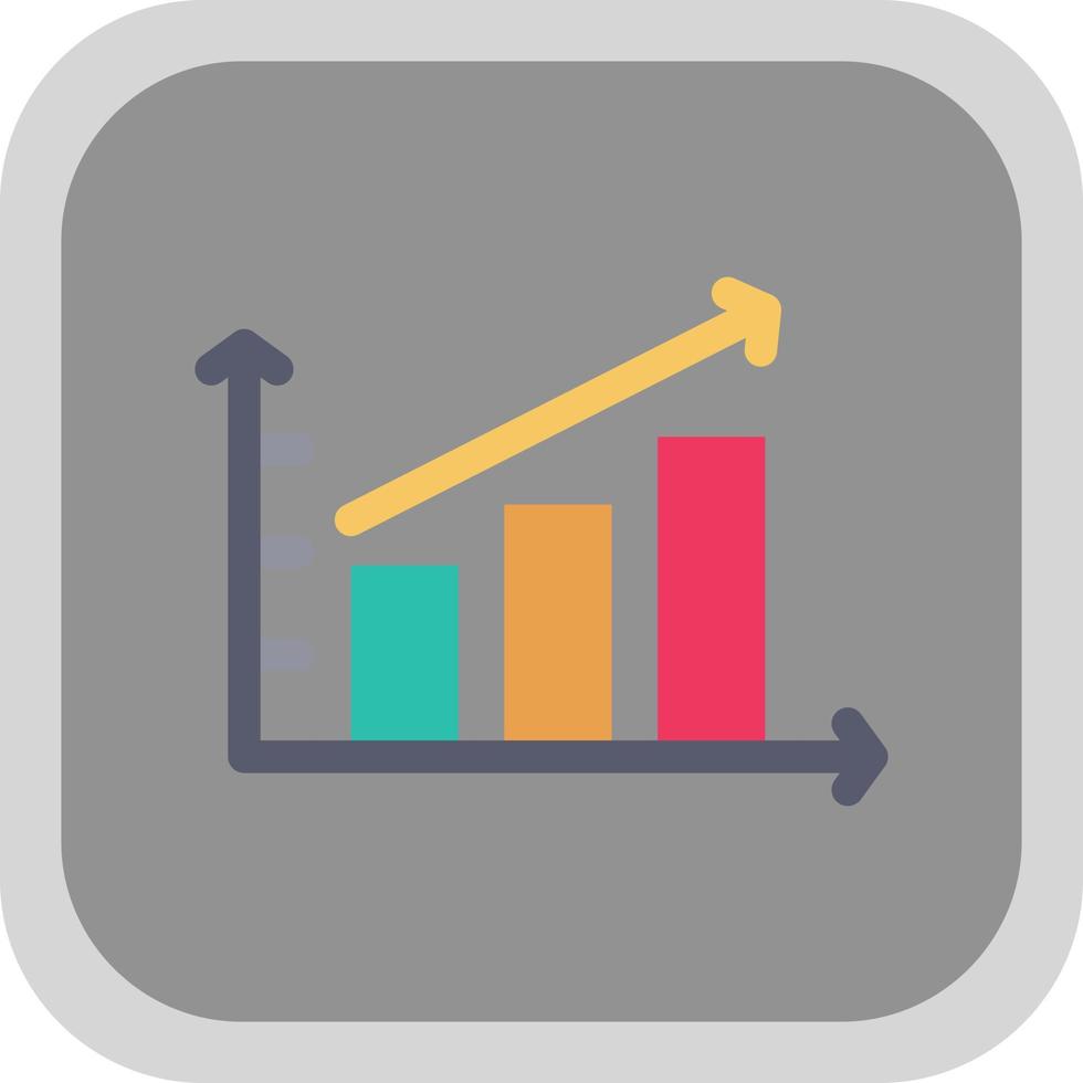 Escalating Bar Graph Vector Icon Design