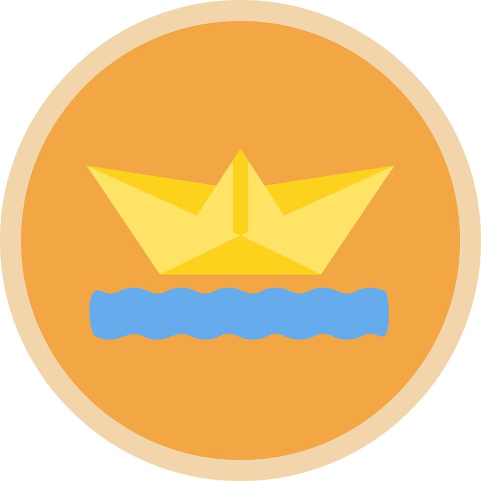 Paper Boat Vector Icon Design