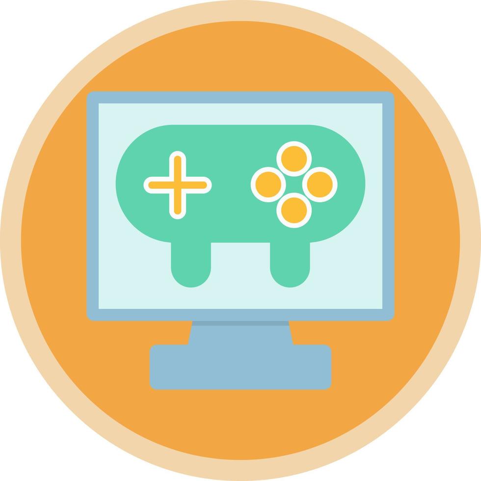 Gaming Pc Vector Icon Design