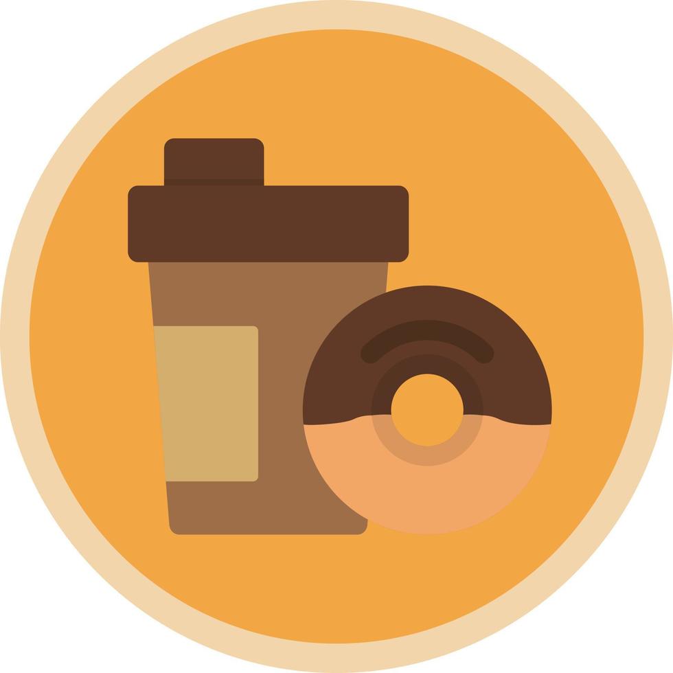 Coffee Doughnut Vector Icon Design