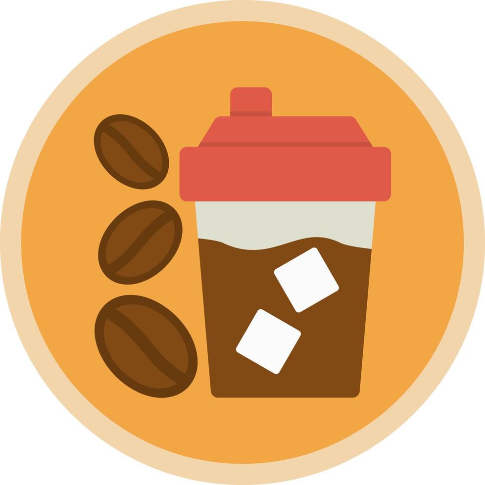 Iced Coffee Vector Icon Design