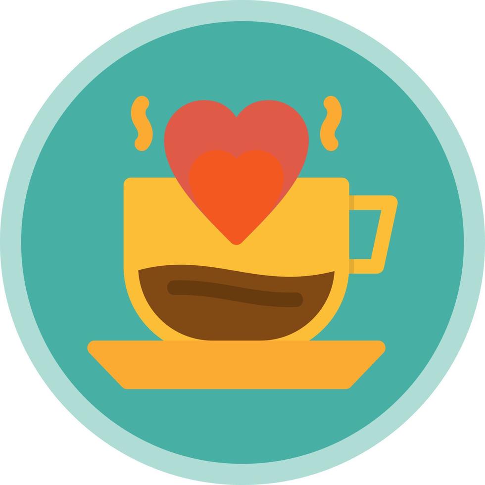Heart Coffee Vector Icon Design