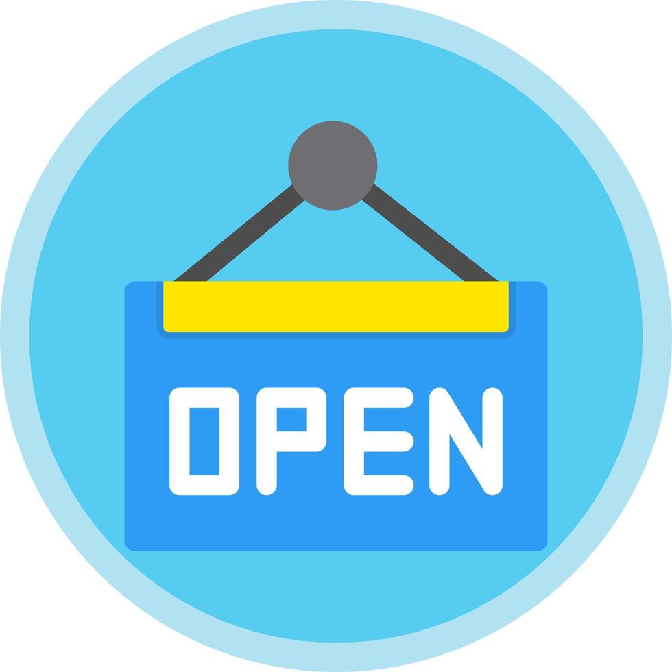 Cafe Open Sign Vector Icon Design