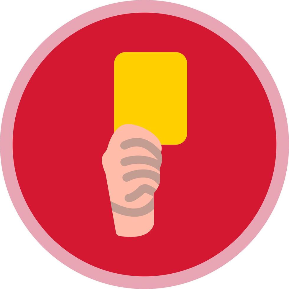 Yellow Card Vector Icon Design