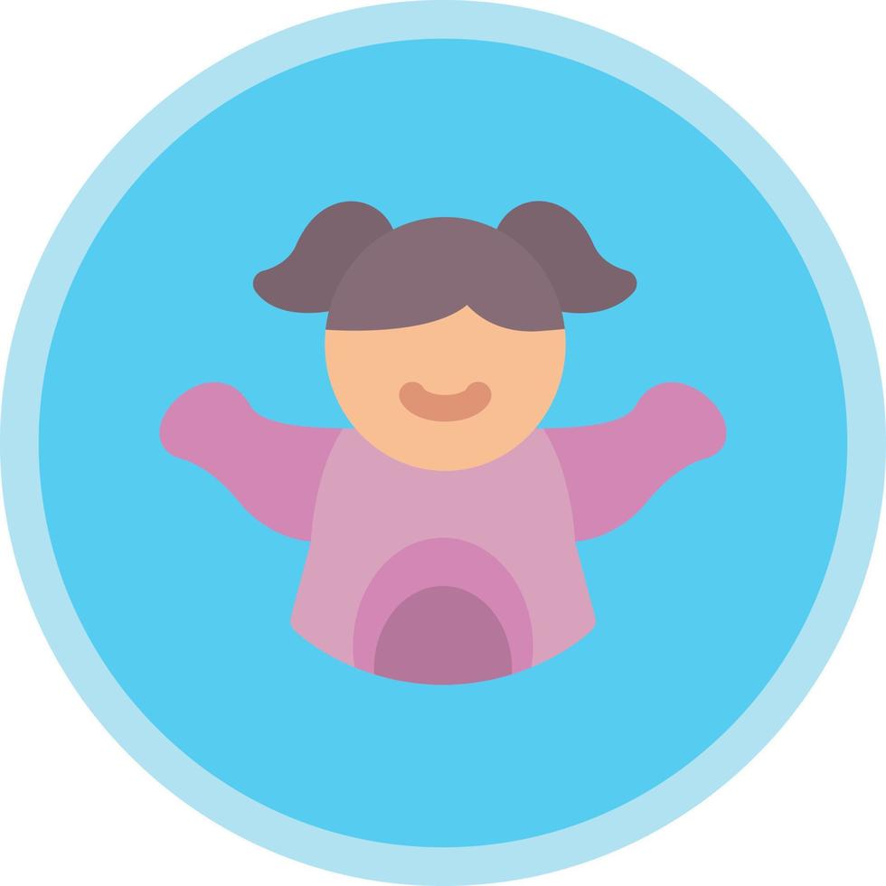 Baby Girl Vector Icon Design