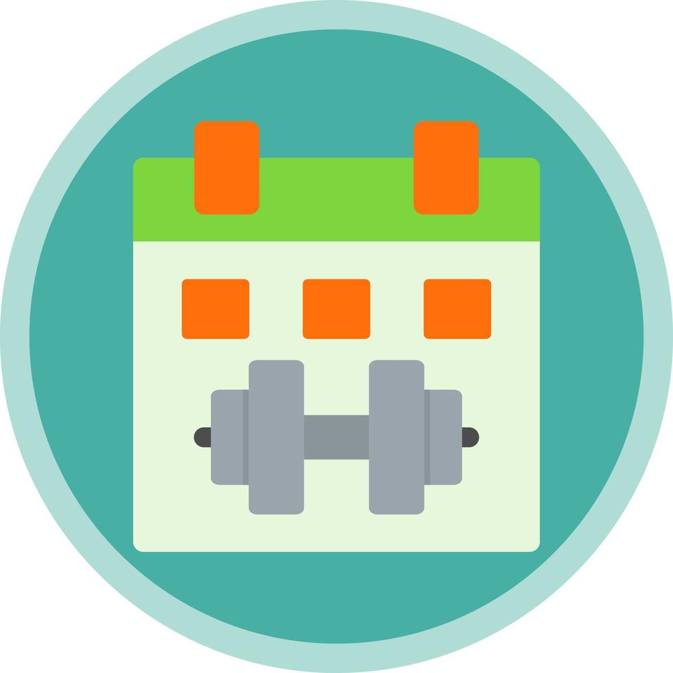 Gym Calendar Vector Icon Design