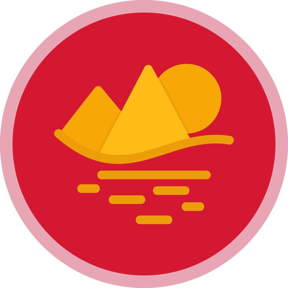 Sunset Landscape Vector Icon Design