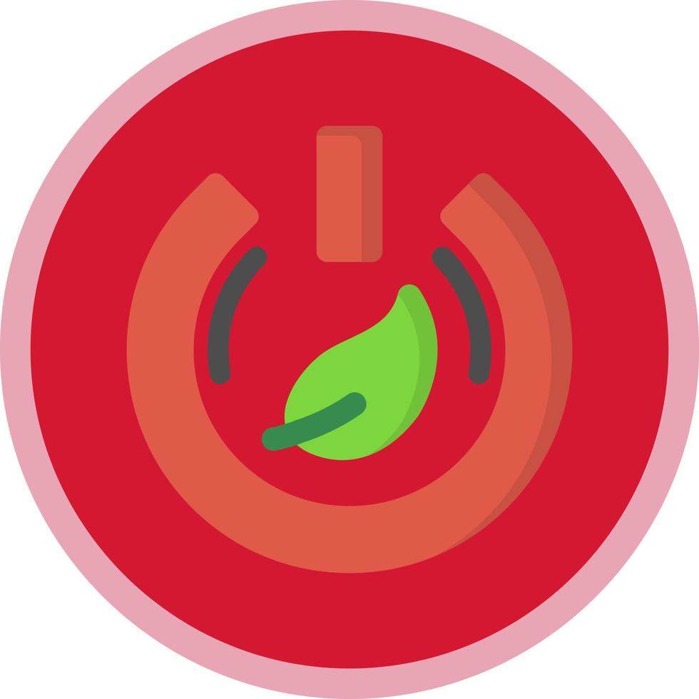 Eco Power Button Vector Icon Design