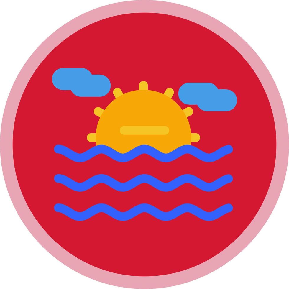 Sea Landscape Vector Icon Design