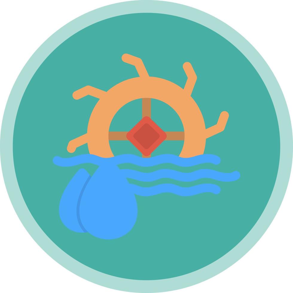 Water Mill Vector Icon Design