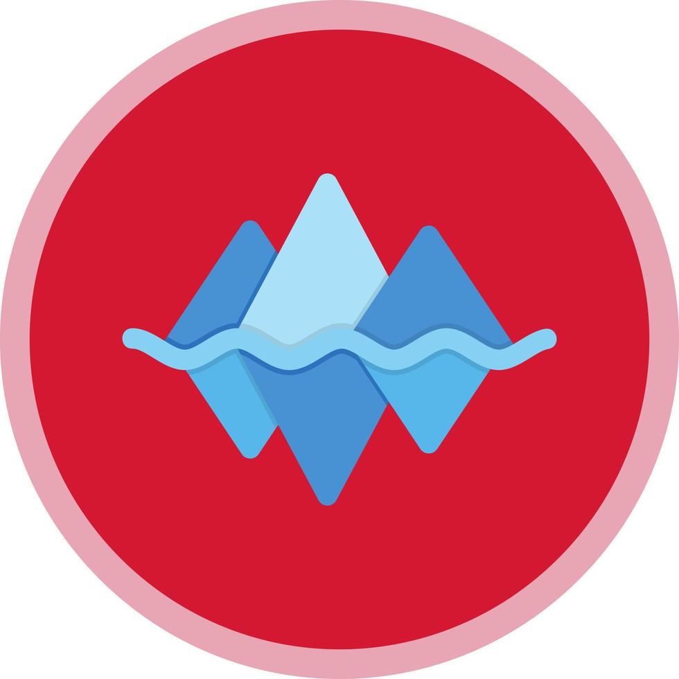 Iceberg Landscape Vector Icon Design
