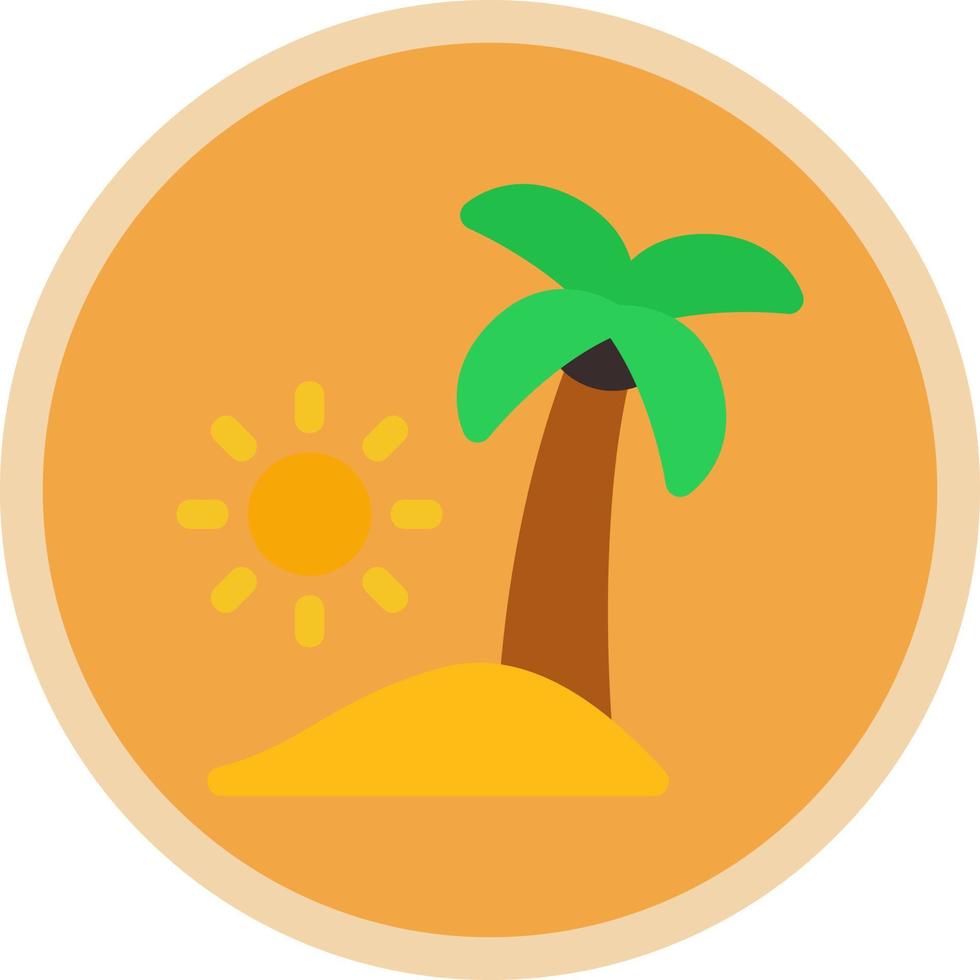 Beach Landscape Vector Icon Design