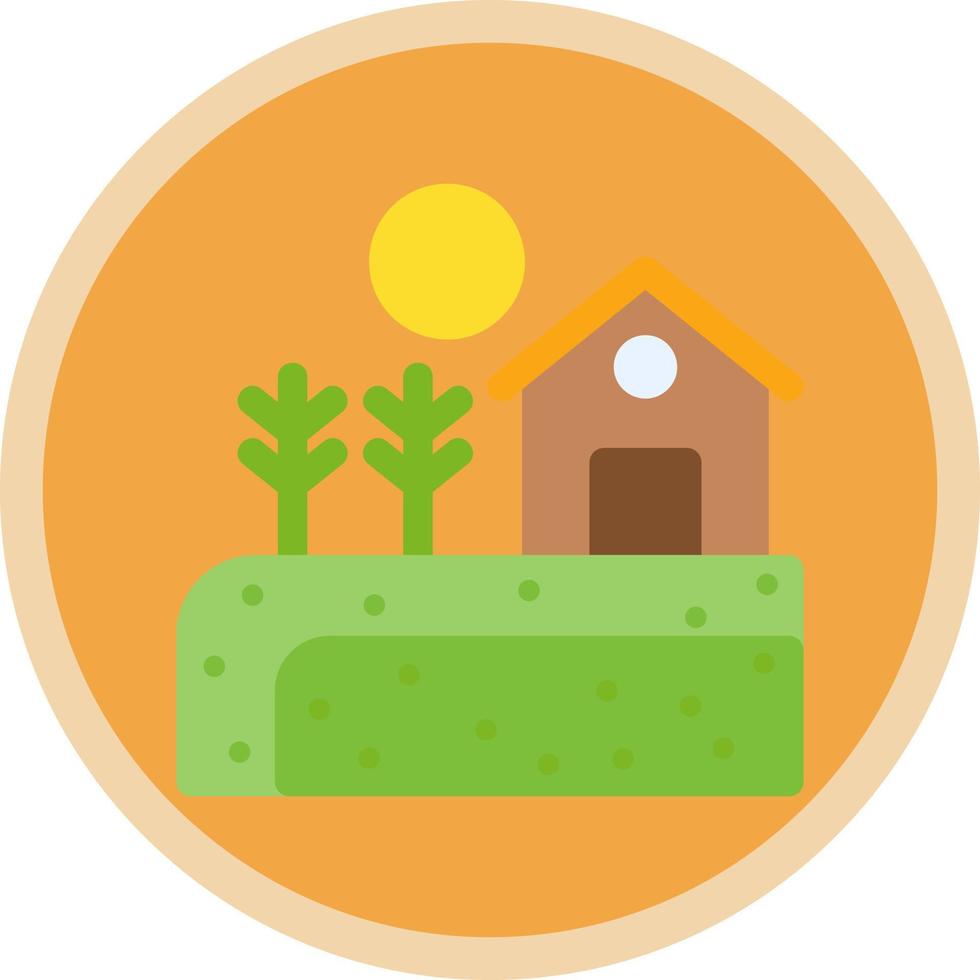Fields Landscape Vector Icon Design