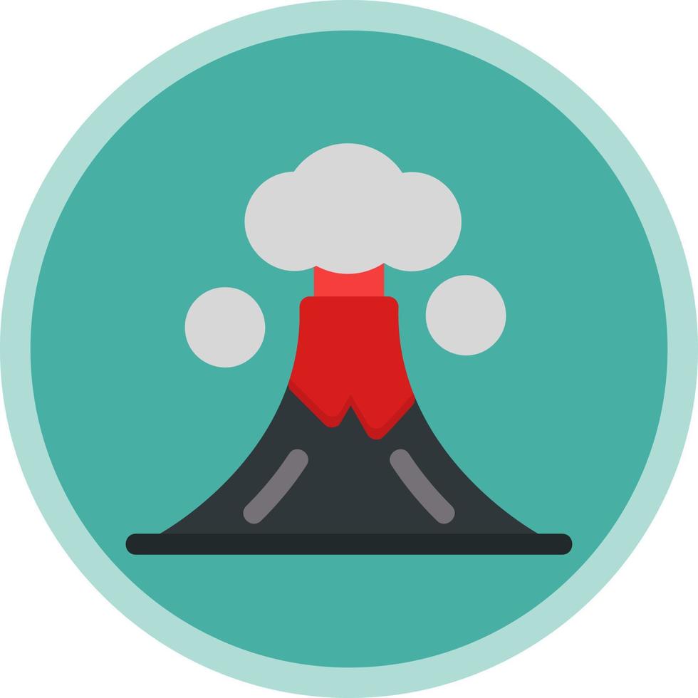 volcán paisaje vector icono diseño