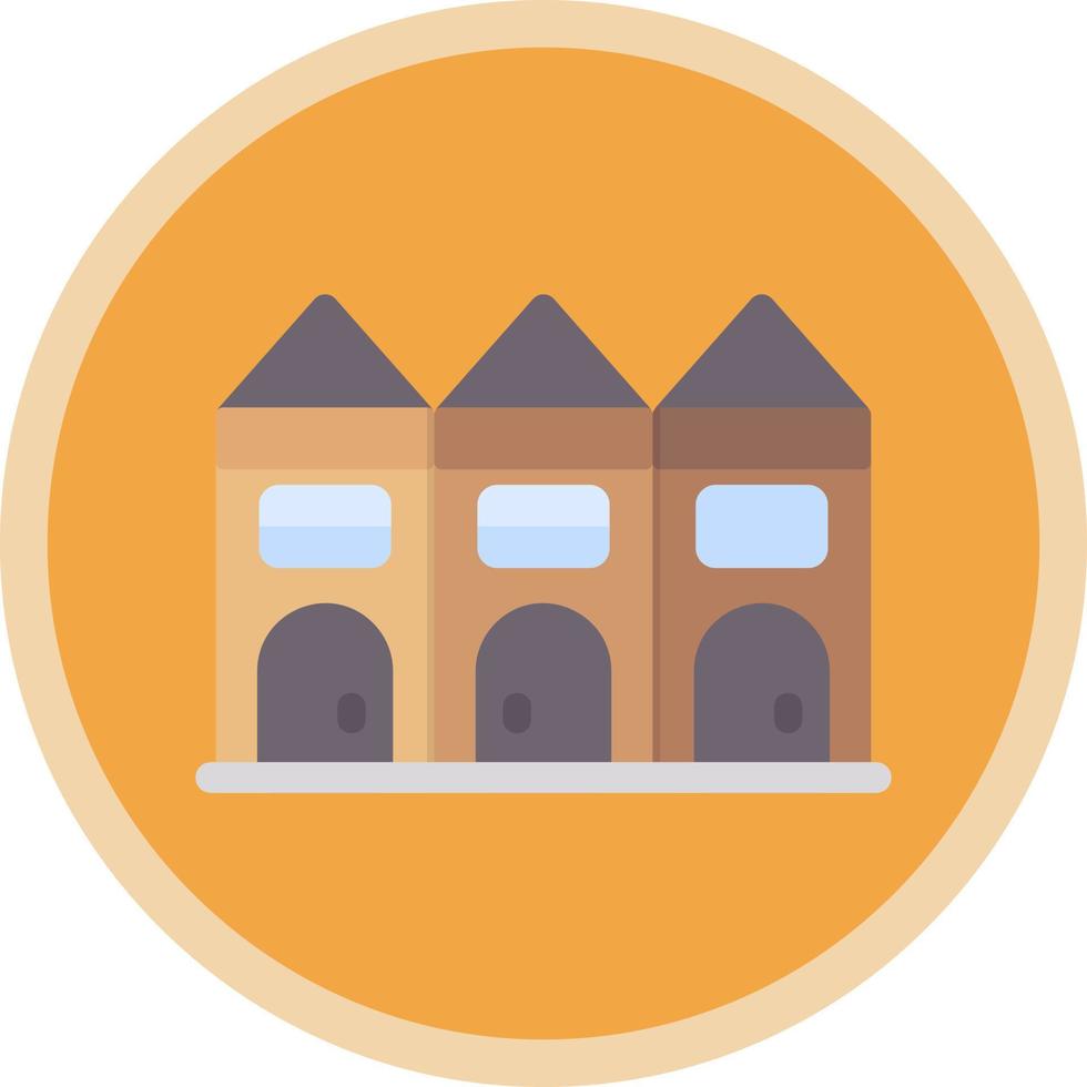 Townhouse Vector Icon Design