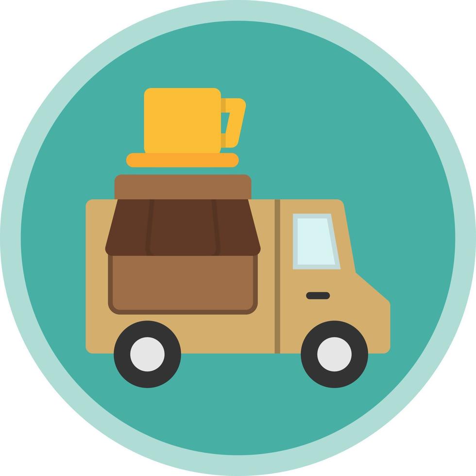 Coffee Truck Vector Icon Design