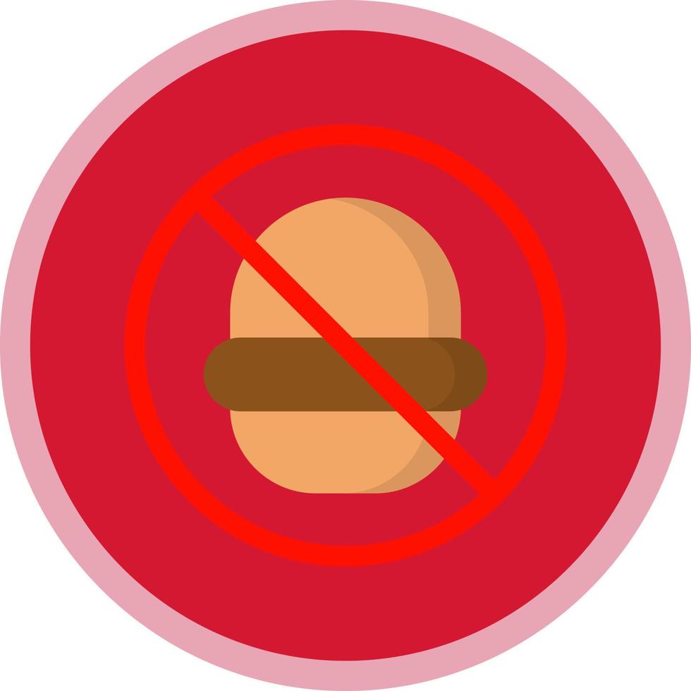 No Fast Food Vector Icon Design