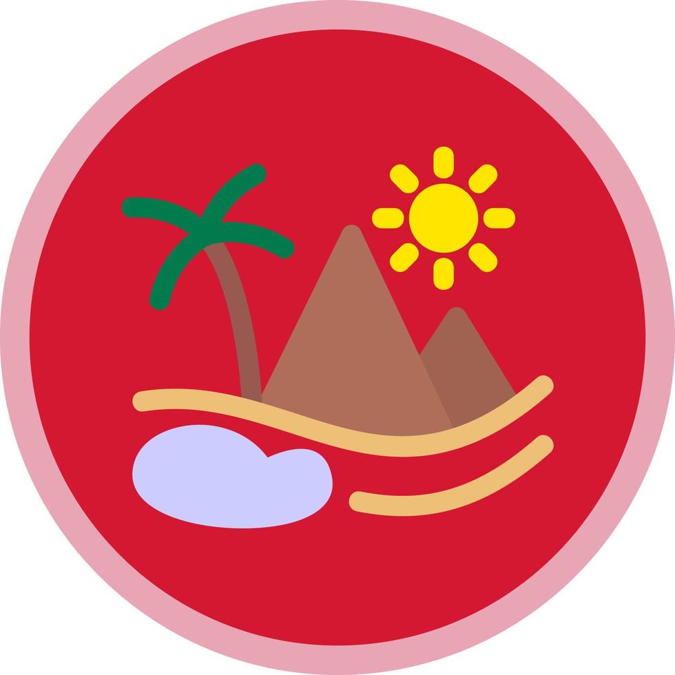 Desert Oasis Vector Icon Design