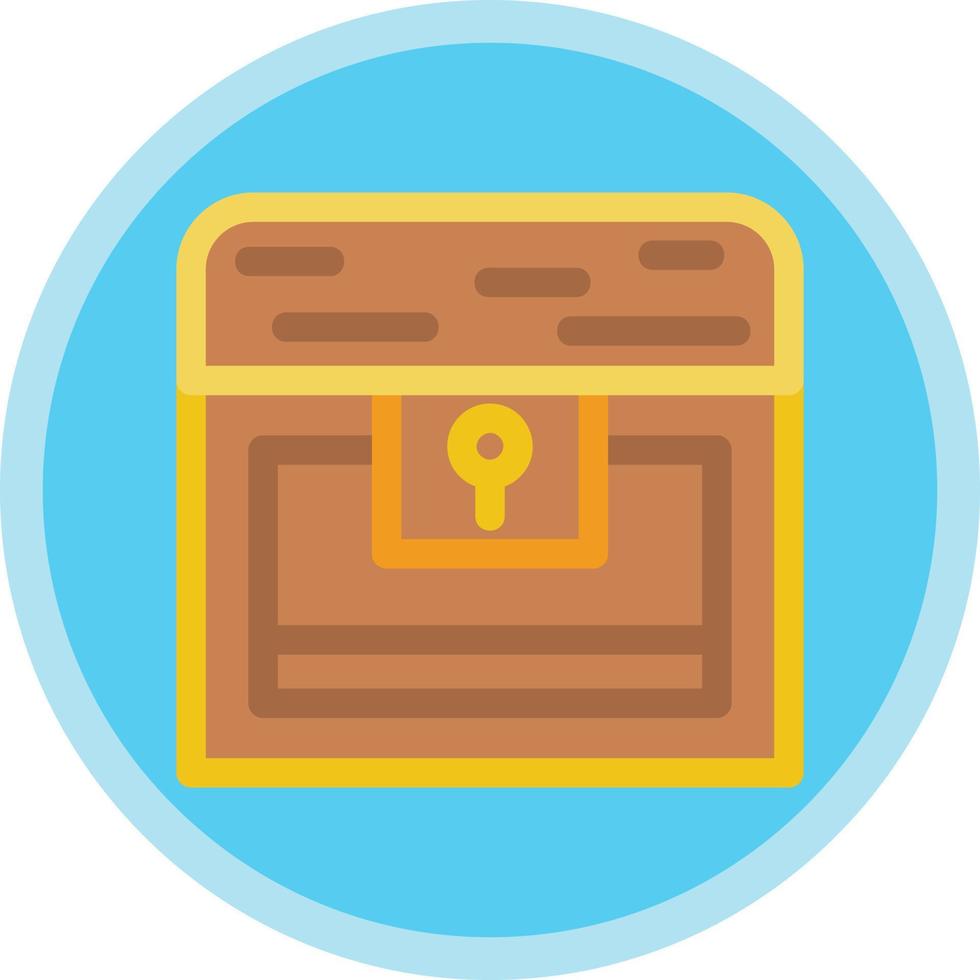 Desert Treasure Chest Vector Icon Design