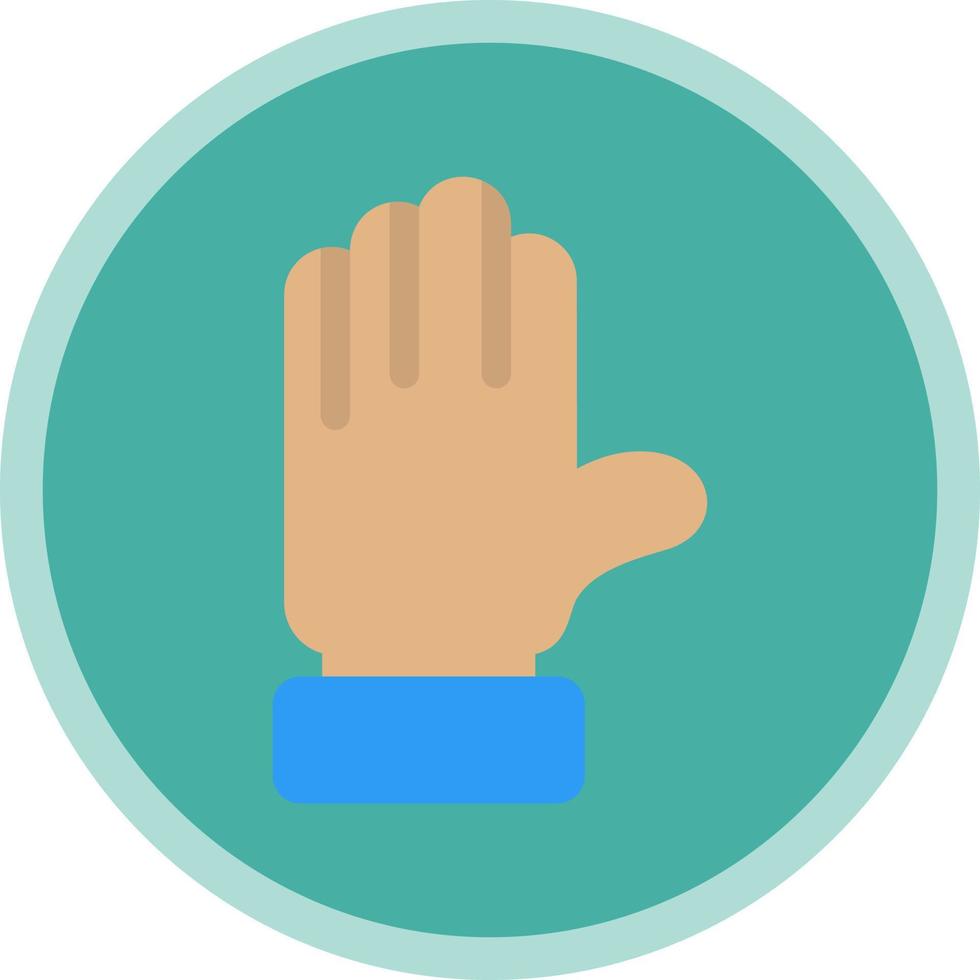 Raise Hand Vector Icon Design