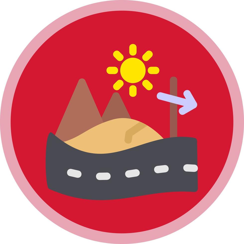 diseño de icono de vector de camino del desierto