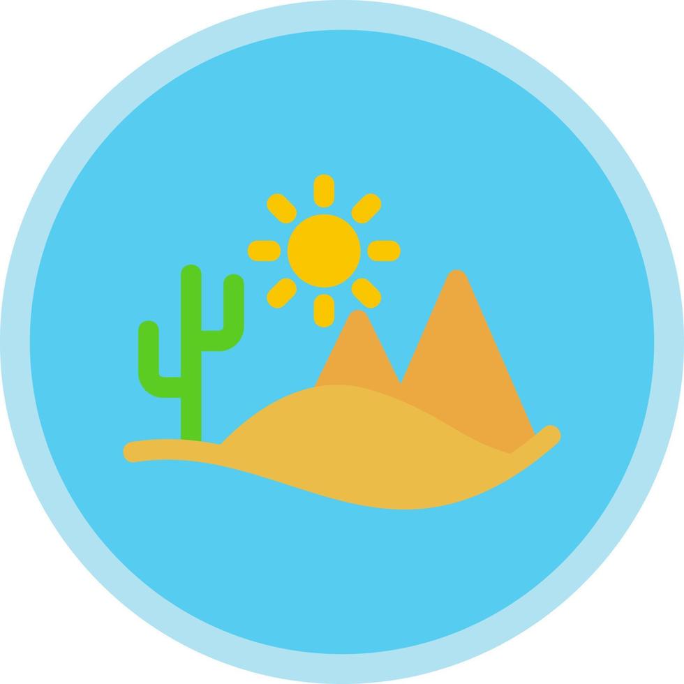 Desert Landscape Vector Icon Design