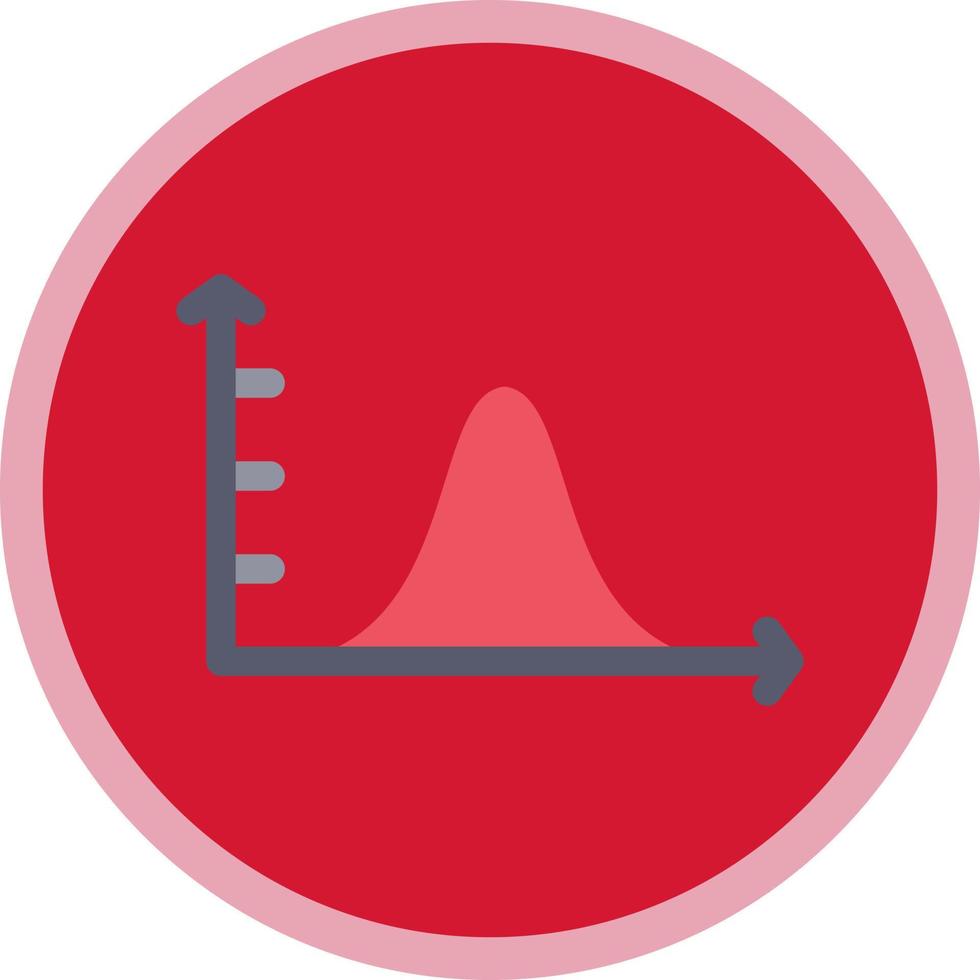 curva de campana en el diseño de iconos de vectores gráficos