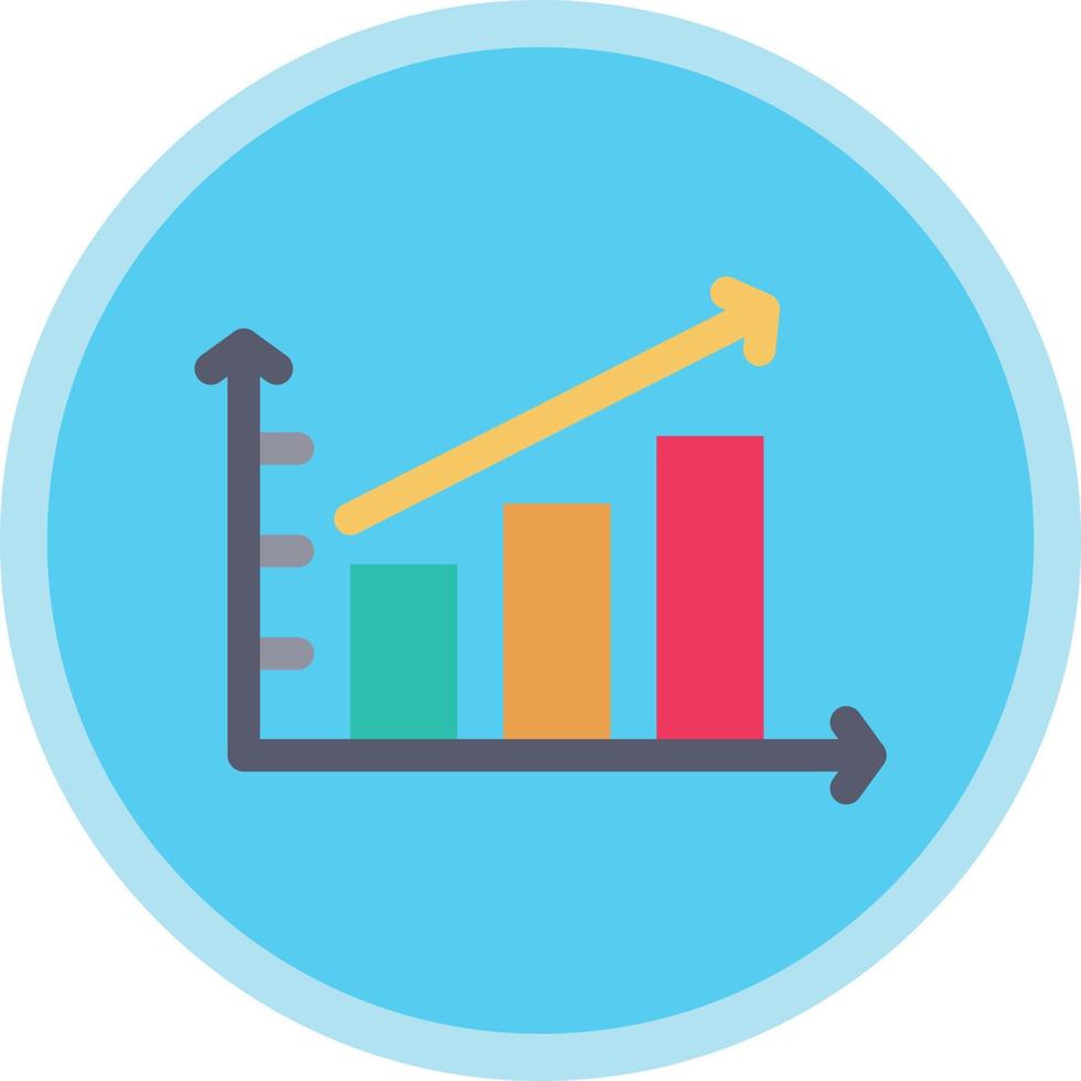 Escalating Bar Graph Vector Icon Design