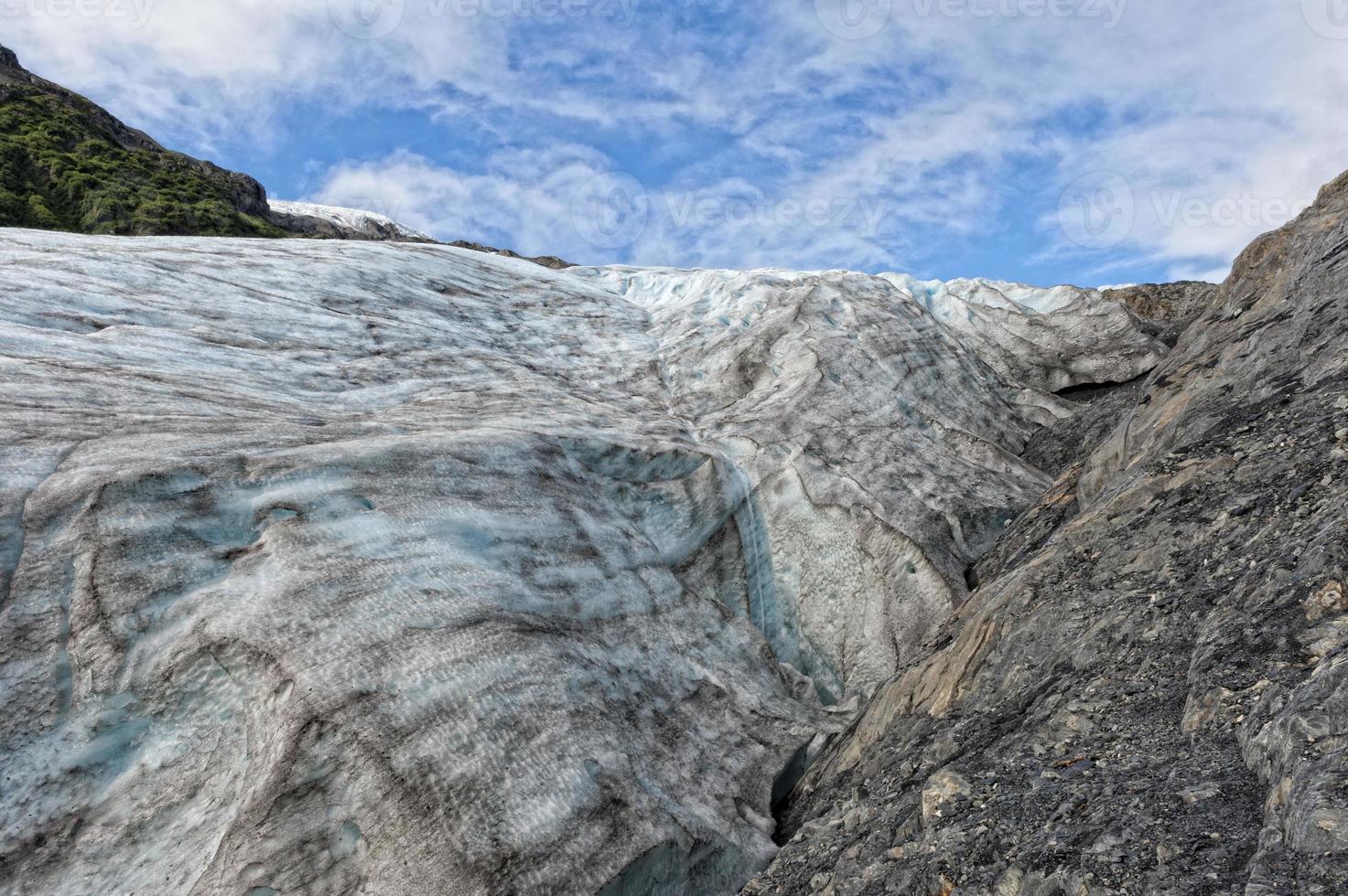 vista del glaciar mendenhall de alaska foto