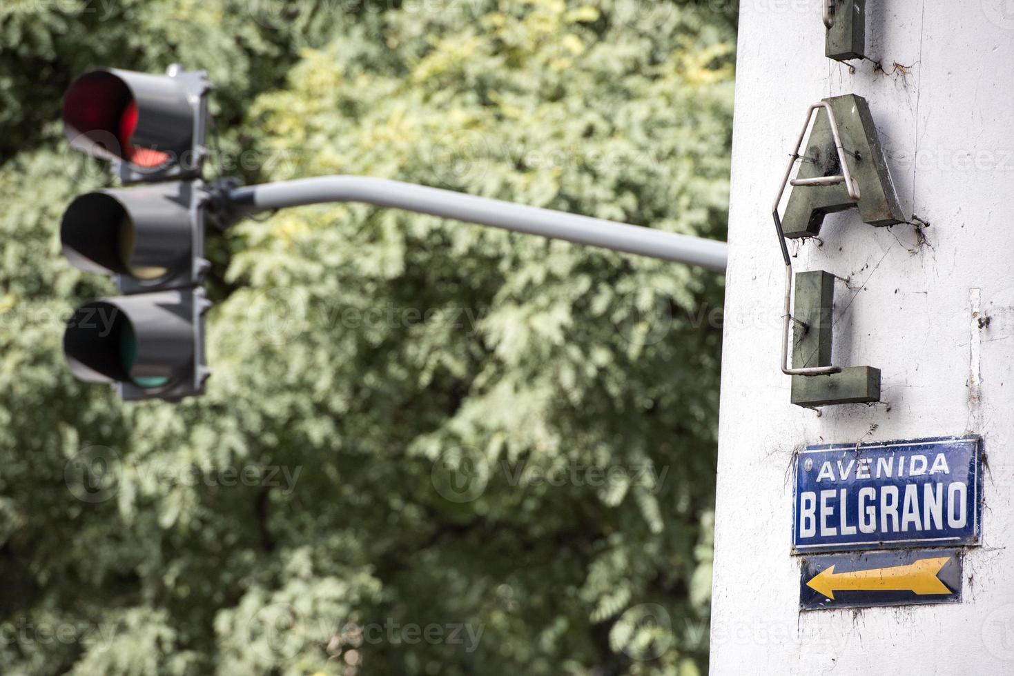 belgrano sign  house wall in Buenos Aires photo