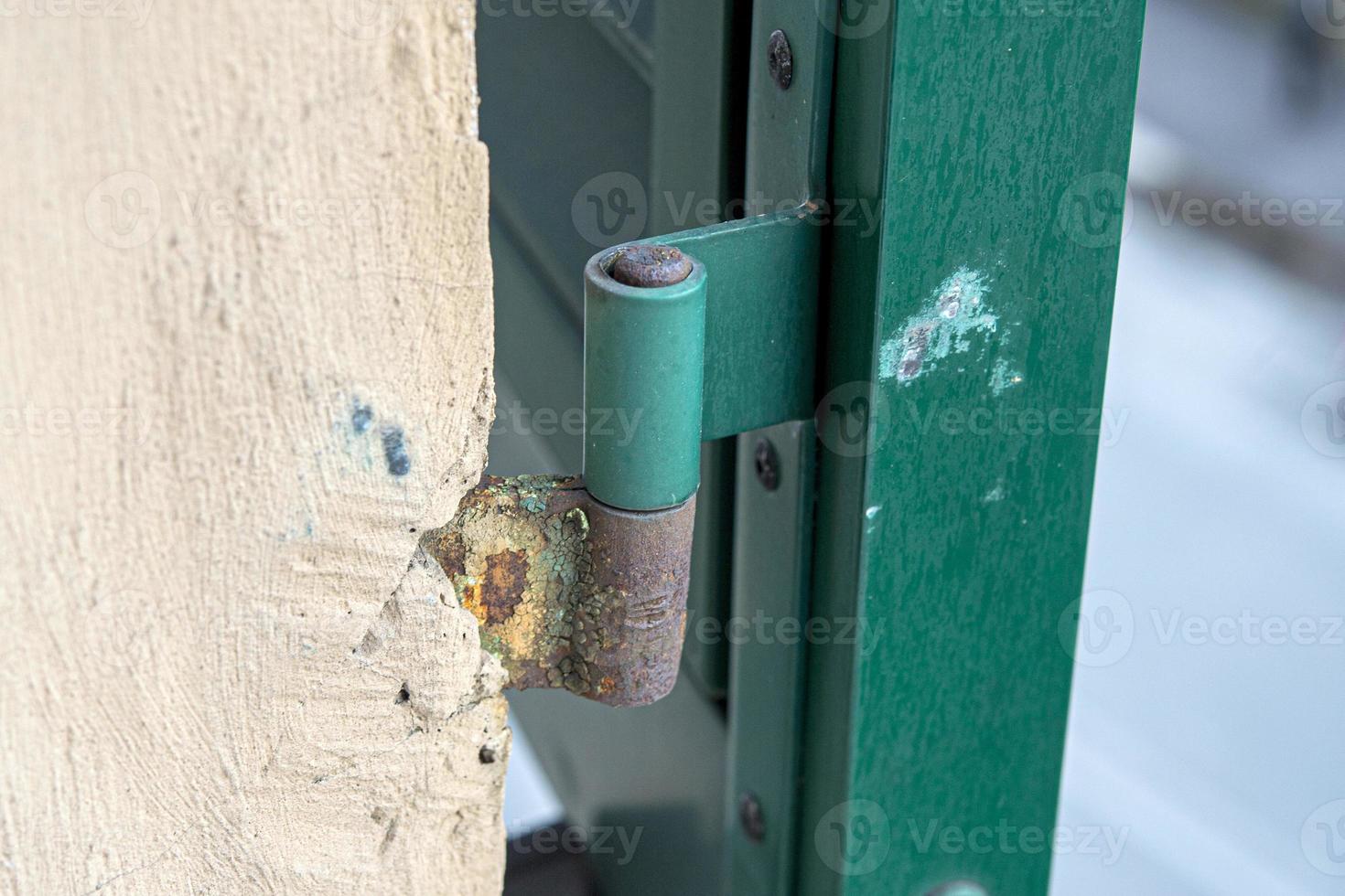 window green shutter in italy detail of holder photo