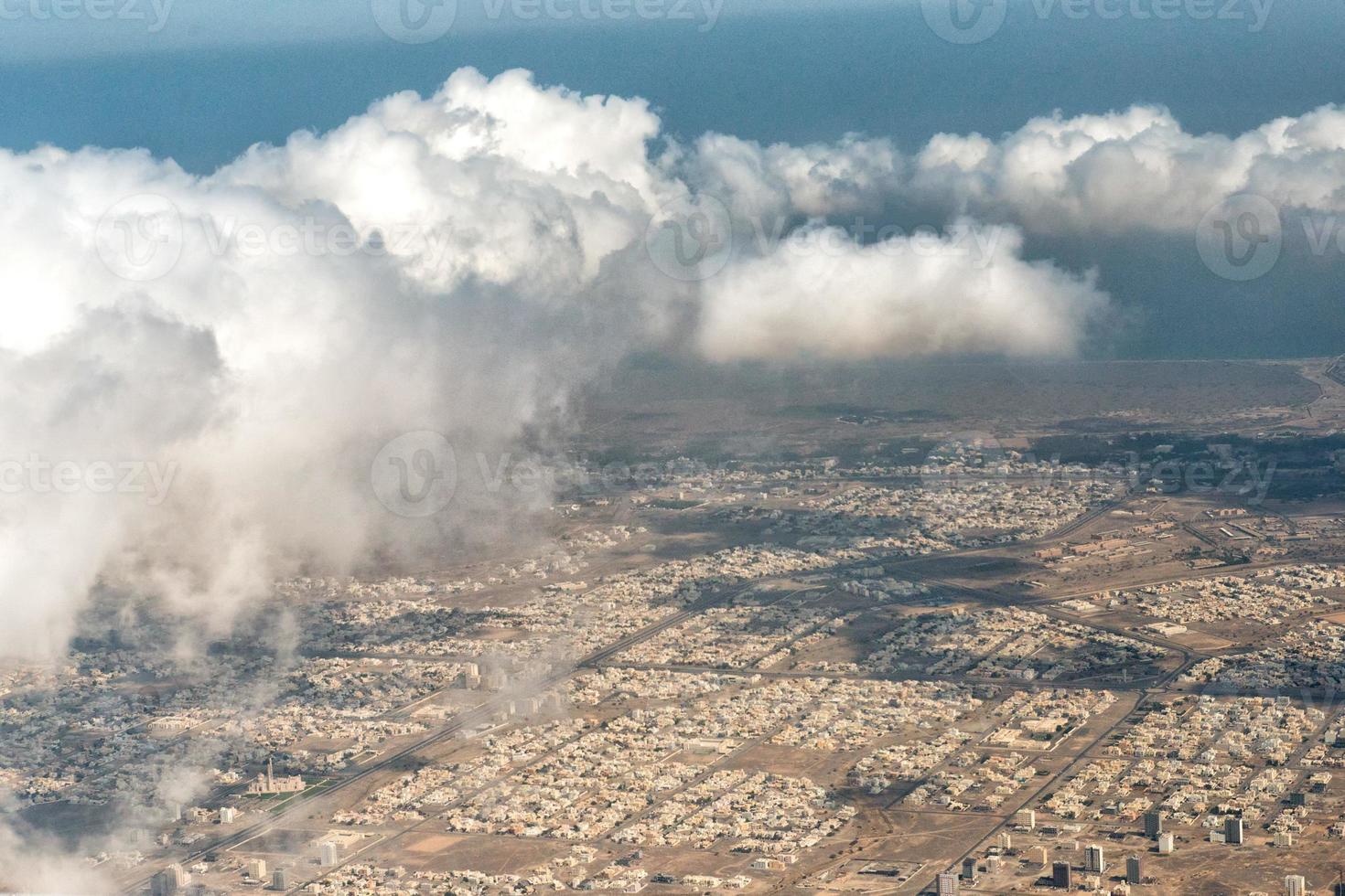 muscat arabic town aerial view landcape photo